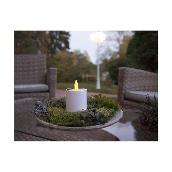 Bílá venkovní solární LED svíčka Star Trading Saul, výška 7,3 cm-image-3
