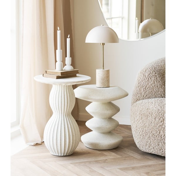 Kamenný kulatý odkládací stolek ø 40 cm Newtown – House Nordic-image-1