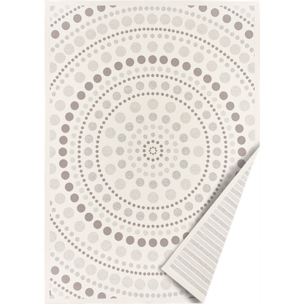 Bílo-šedý oboustranný koberec Narma Oola, 100 x 160 cm