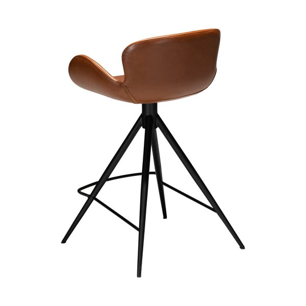 Koňakově hnědá barová židle z imitace kůže DAN–FORM Denmark Gaia, výška 87 cm-image-3