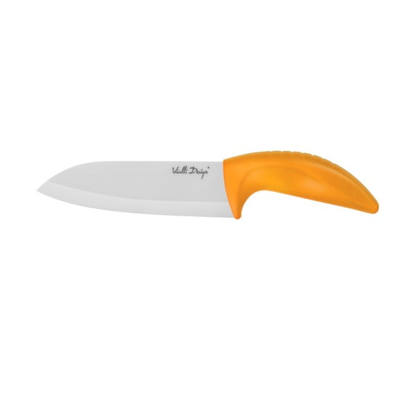 Keramický nůž Vialli Design Santoku, 14 cm, oranžový