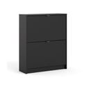 Černý výklopný botník Shoes – Tvilum