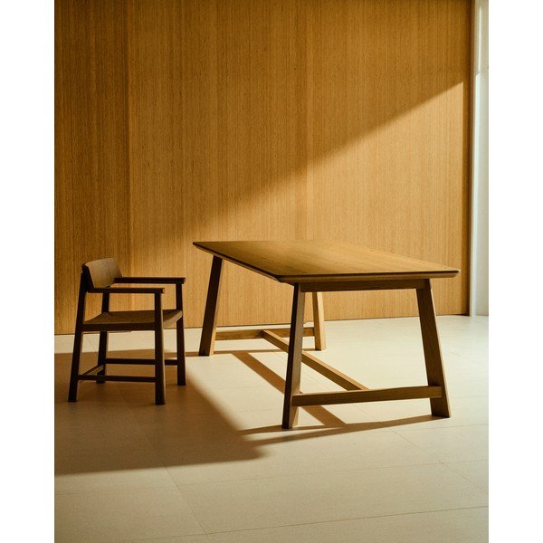 Jídelní stůl s deskou v dubovém dekoru 100x220 cm Idun – Kave Home-image-1