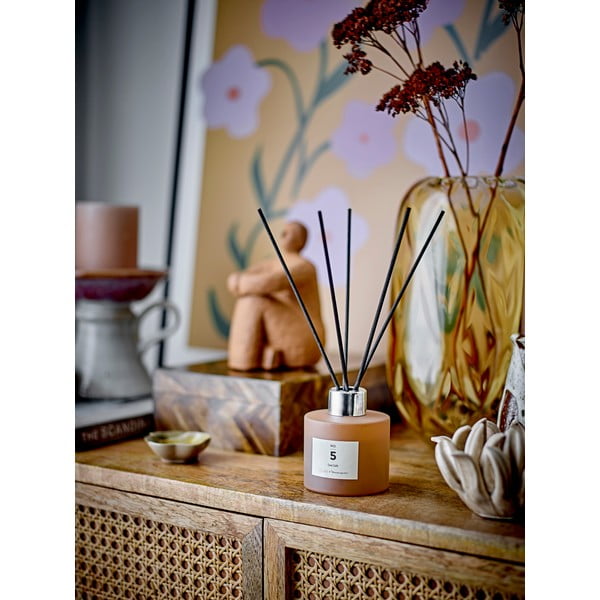 Žlutá skleněná váza (výška 25 cm) Klarasofie – Bloomingville-image-2