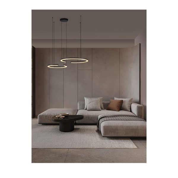 Matně černé hliníkové LED stmívatelné závěsné svítidlo Greamy – Nova Luce-image-1
