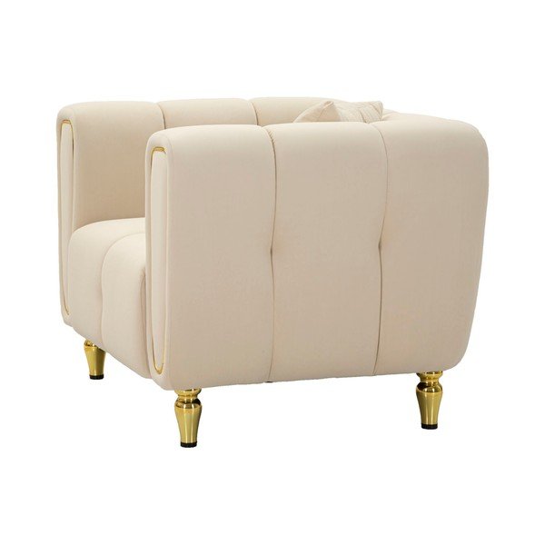 Krémové sametové křeslo Alma – Mauro Ferretti-image-4