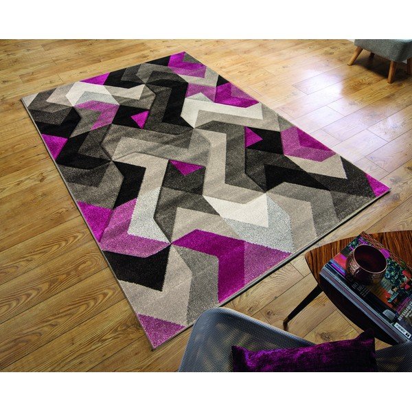 Koberec Flair Rugs Aurora Grey Purple, 80 x 150 cm-image-4