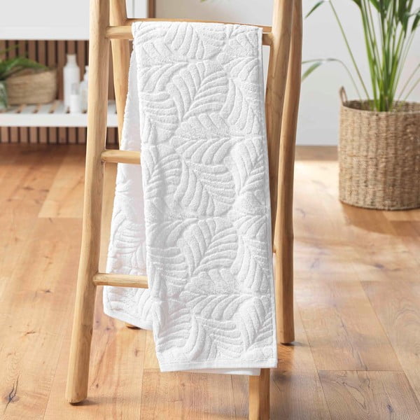 Bílá froté bavlněná osuška 70x130 cm Madeira – douceur d'intérieur-image-1