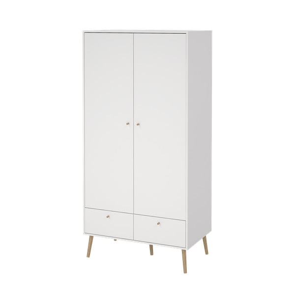 Bílá šatní skříň 99x200 cm Bodo – Tvilum-image-3