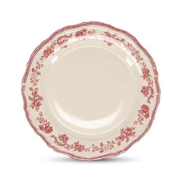 Vínový/slonovinový porcelánový talíř ø 27 cm Cyril – S|P Collection