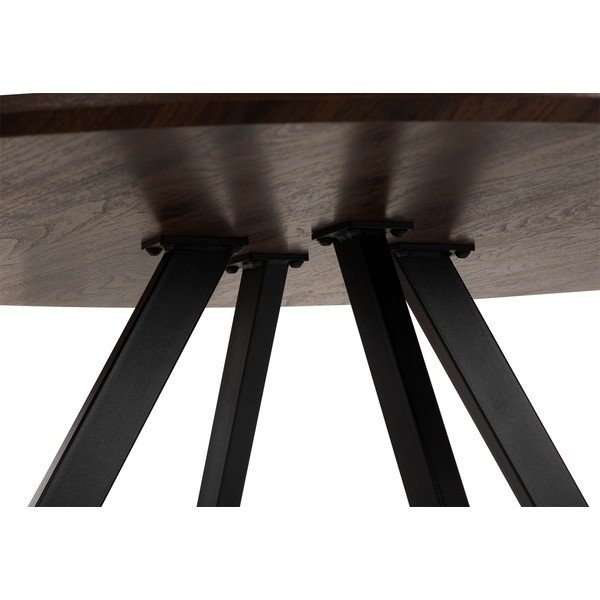 Kulatý jídelní stůl v dekoru ořechu ø 120 cm Rivo – Bonami Essentials-image-4