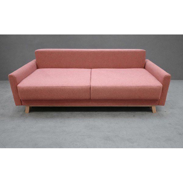 Růžová rozkládací/s úložným prostorem pohovka 214 cm Pop - II. jakost – Bonami Selection-image-4
