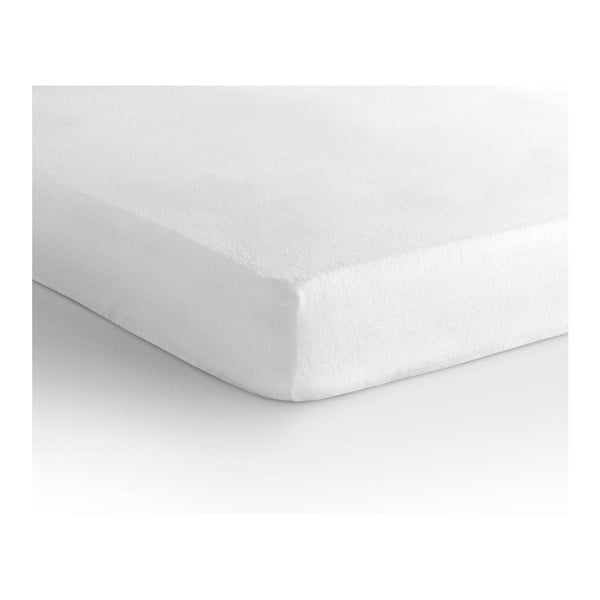 Bílé elastické prostěradlo Sleeptime Molton, 160 x 200/220 cm