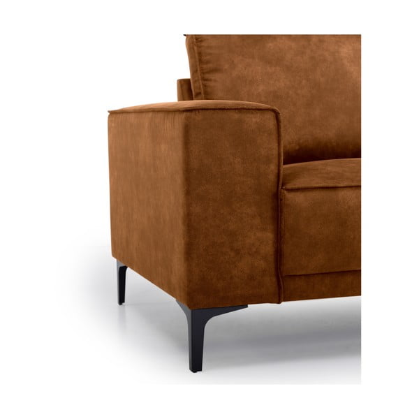 Hnědé křeslo z imitace kůže Copenhagen - Scandic-image-1
