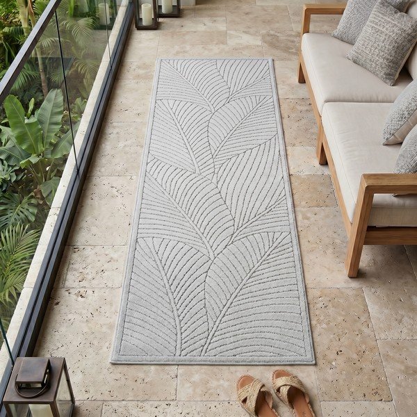Vnitřní a venkovní běhoun ve stříbrné barvě 80x250 cm Nova 1203 – Ayyildiz Carpets-image-1