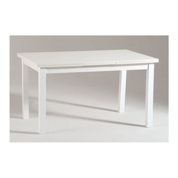 Bílý dřevěný rozkládací jídelní stůl Castagnetti Top, 130 cm