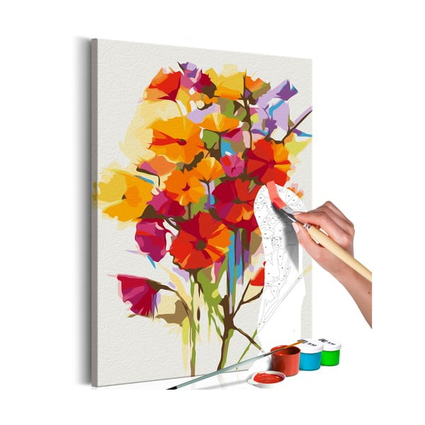 DIY set na tvorbu vlastního obrazu na plátně Artgeist Summer Flowers, 60 x 40 cm