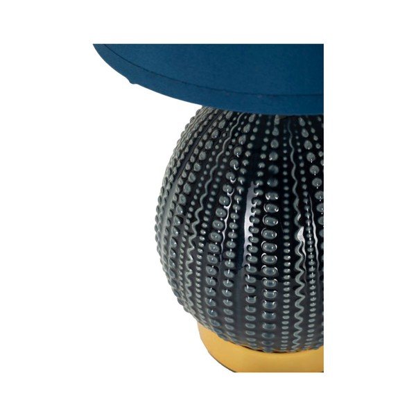 Modrá keramická stolní lampa s textilním stínidlem (výška 30,5 cm) Flavi – Mauro Ferretti-image-3