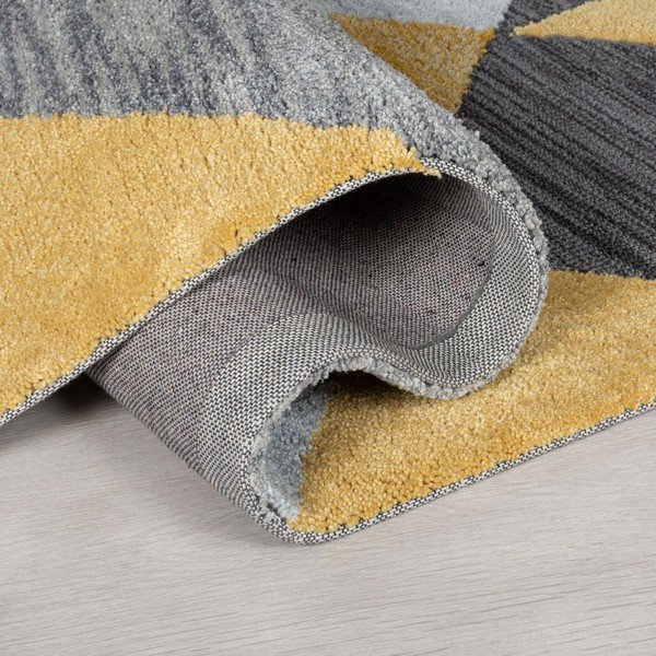 Šedo-žlutý koberec Flair Rugs Icon, 120 x 170 cm-image-1