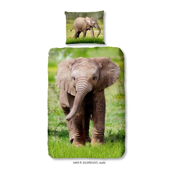 Dětské bavlněné povlečení Muller Textiels Elephant, 140 x 200 cm