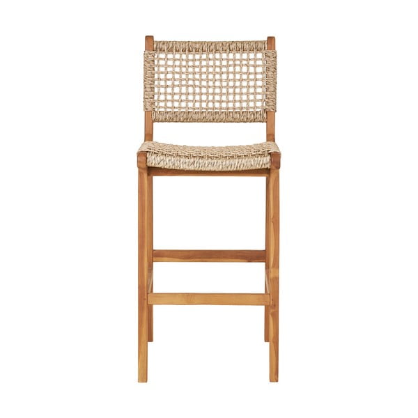 Barová židle z teakového dřeva v přírodní barvě (výška sedáku 60 cm) Derby – House Nordic-image-1