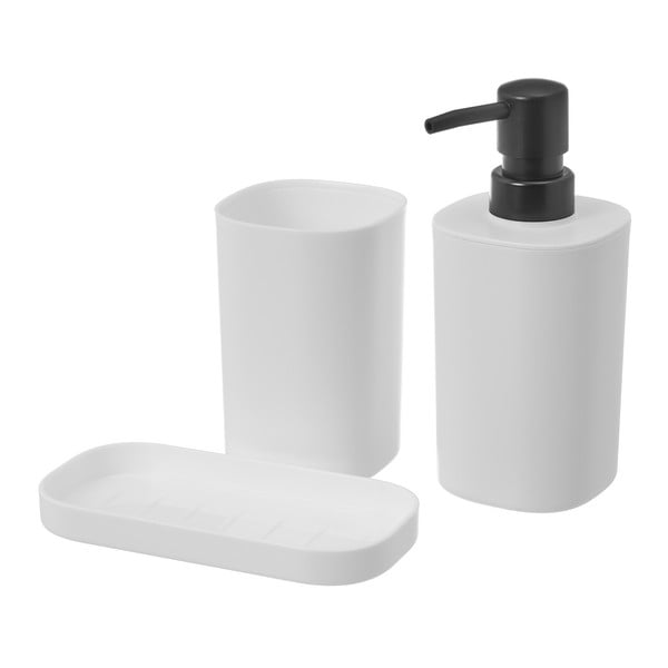 Bílá sada doplňků do koupelny – Casa Selección-image-1