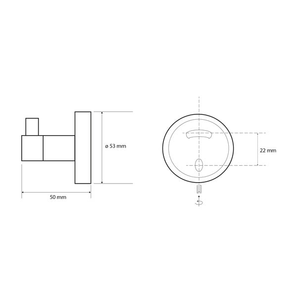 Mosazný háček ve stříbrné barvě Sapho X-Round-image-2