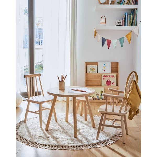 Krémový bavlněný dětský koberec ø100 cm Orwen – Kave Home-image-1