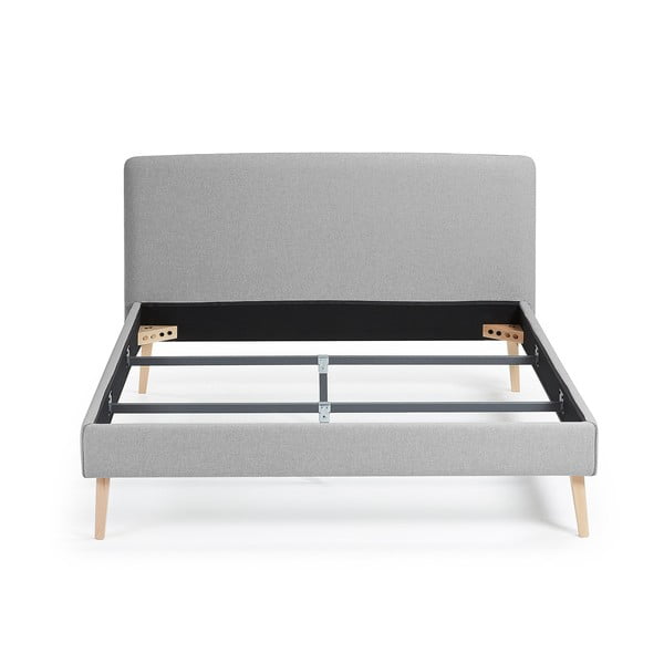 Šedá dvoulůžková postel Kave Home Lydia, 160 x 200 cm-image-2