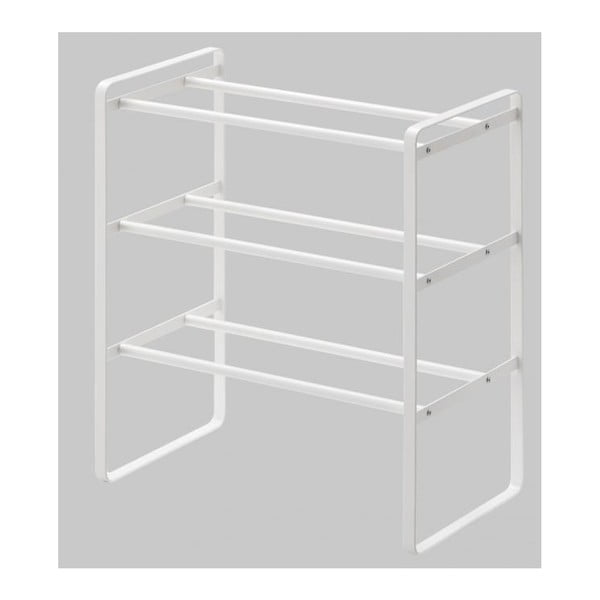 Bílá nastavitelná police na boty s 3 patry YAMAZAKI Maebashi-image-3