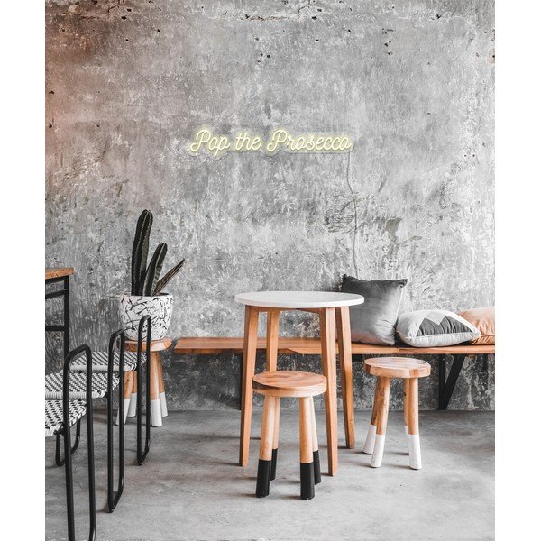 Bílá nástěnná svíticí dekorace Candy Shock Prosecco, 80 x 15 cm-image-3