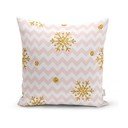 Vánoční povlak na polštář Minimalist Cushion Covers Golden Snowflakes, 42 x 42 cm