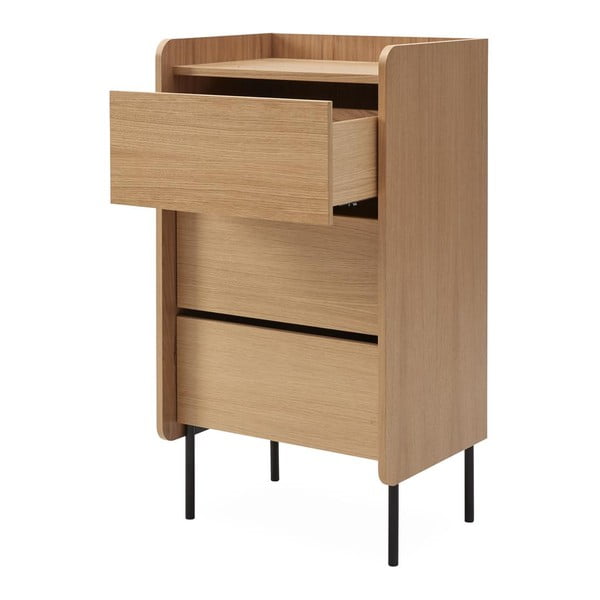 Vysoká komoda v dekoru dubu v přírodní barvě 60x108,5 cm Wrap – Bonami Selection-image-3