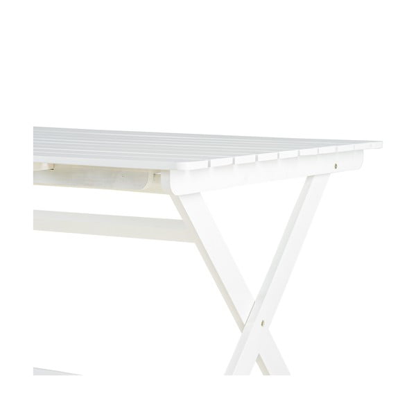 Bílý zahradní stůl z akáciového dřeva Bonami Essentials Natur, 114 x 88 cm-image-3