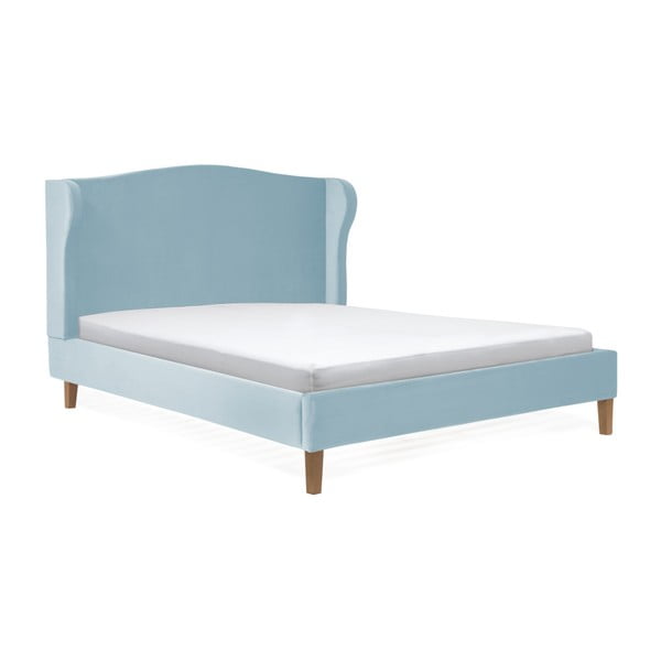 Světle modrá postel z bukového dřeva Vivonita Windsor, 180 x 200 cm