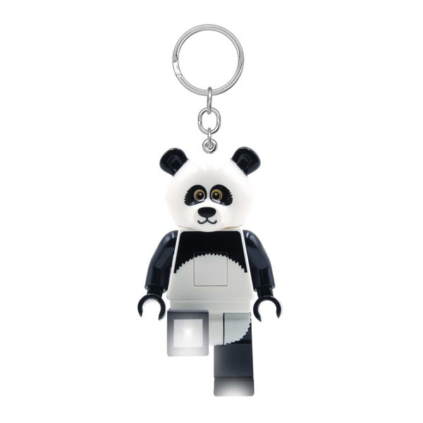Černo-bílá klíčenka se svítilnou Iconic Panda – LEGO®