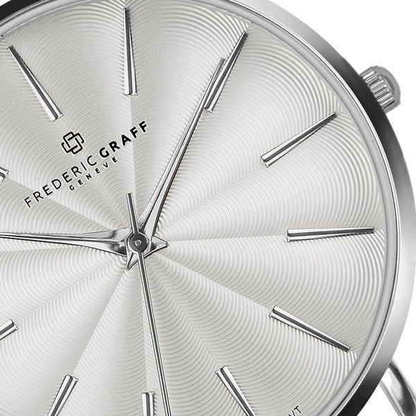Dámské hodinky s bílým páskem z pravé kůže Frederic Graff Monte-image-1