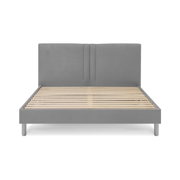 Šedá čalouněná dvoulůžková postel s roštem 180x200 cm Kerry – Bobochic Paris-image-2