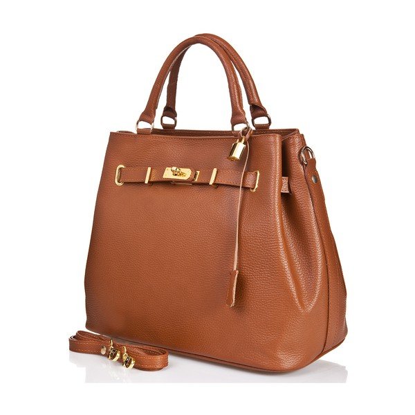 Koňakově hnědá kabelka Massimo Castelli Petronella Cognac-image-2