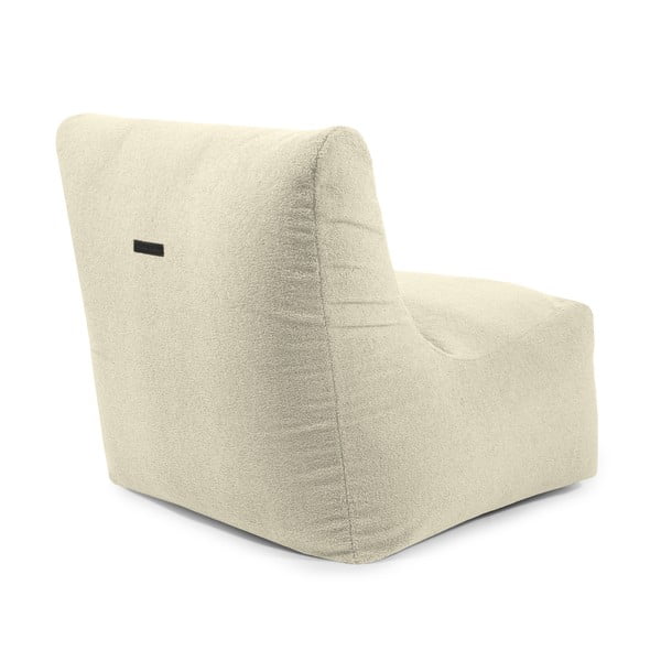 Krémový sedací vak z textilie bouclé Seat 100 Lounge – SLOWDOWN-image-4
