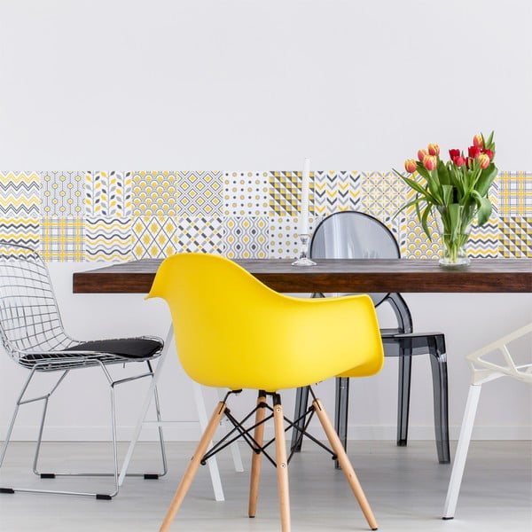 Sada 24 nástěnných samolepek Ambiance Scandinavian Tiles Stockholm, 10 x 10 cm-image-1