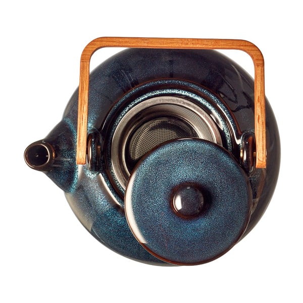 Tmavě modrá keramická konvice na čaj se sítkem 1,2 l Gastro Blue – Bitz-image-3