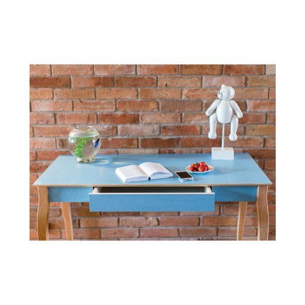 Světle tyrkysový psací stůl Ragaba Lillo, délka 105 cm-image-1