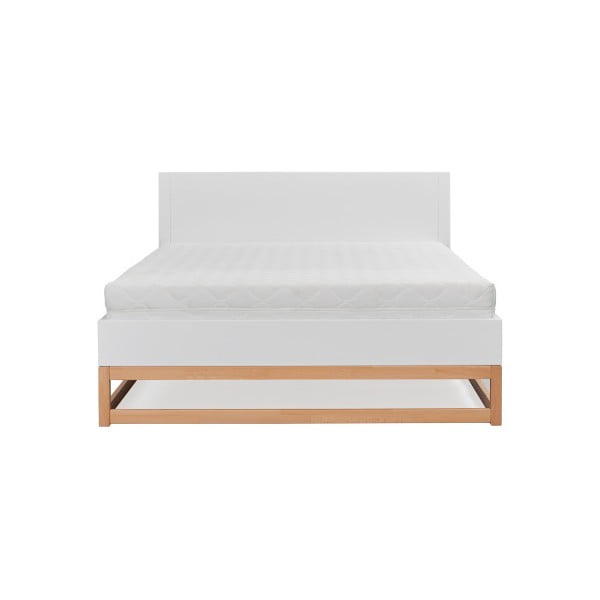 Dvoulůžková postel z masivního borovicového dřeva SKANDICA Karin, 140 x 200 cm-image-1