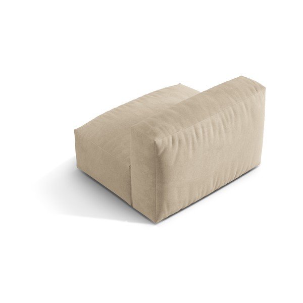 Béžový sametový modul pohovky (středový díl) Martina – Micadoni -image-3