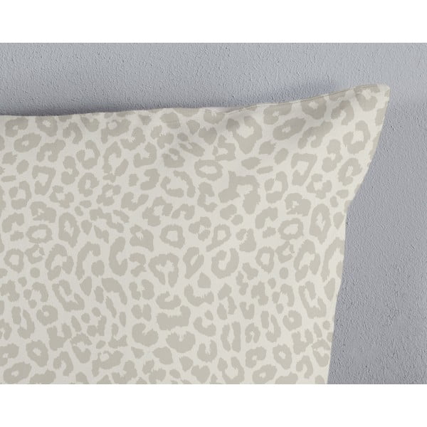 Bílo-světle šedé bavlněné povlečení na jednolůžko 140x200 cm – Good Morning-image-3