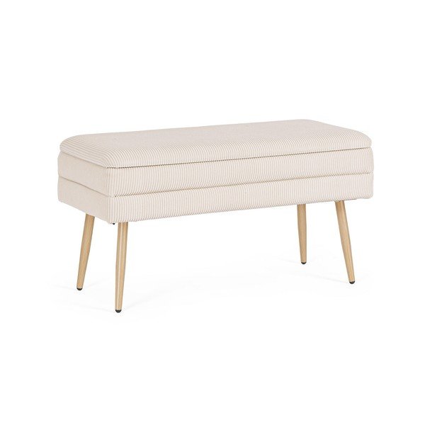 Bílá polstrovaná lavice Olga – Bizzotto-image-2