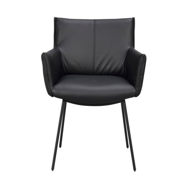 Černá čalouněná jídelní křesla v sadě 2 ks Hinckley – Rowico-image-2