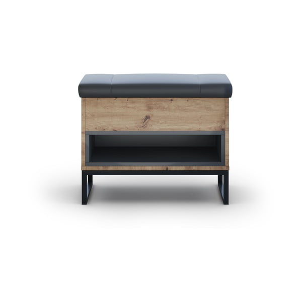 Botník v dekoru dubu s lavicí Olis - Cosmopolitan Design-image-1