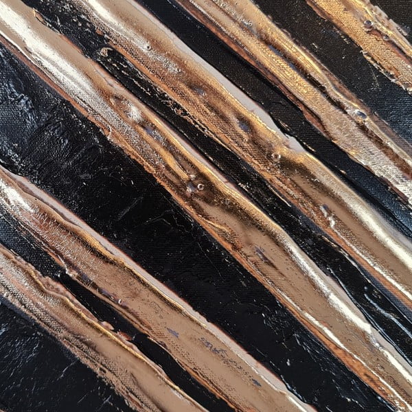 Ručně malovaný obraz 70x70 cm Palm Leaf – Wallity-image-3